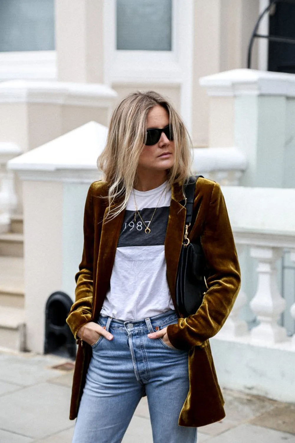 

Women's Jacket Outerwears Gold Velvet Suit 2025 New Solid Color Casual Suit Cardigan Mid-length Coat Blazer Woman Fitted Jacket