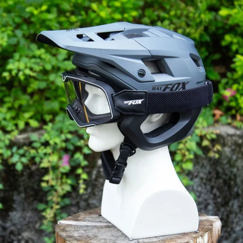 BATFOX casco de bicicleta de montaña para hombre 3/4 casco de bicicleta mtb casco deportes al aire libre ciclismo casco enduro para bicicleta casco ciclismo