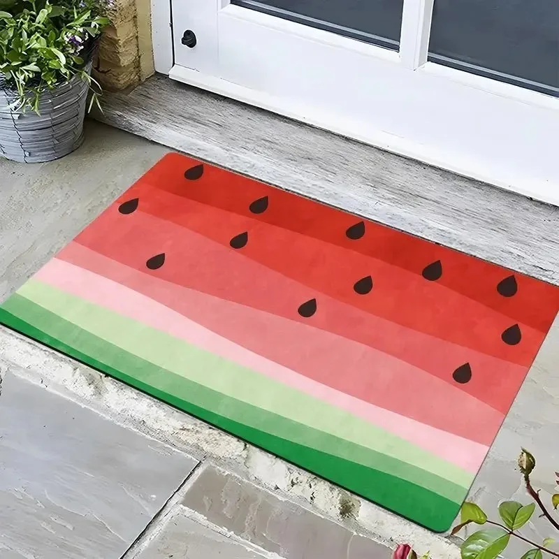Creative Watermelon Kitchen Rug Summer Entrance Welcome Floor Mat Corridor Bedroom Floor Mat Home Decoration
