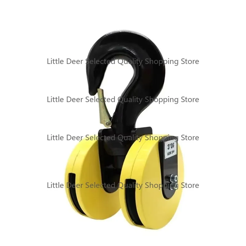 

3T-20T Crane Hook European-style Assembly Closed Single Hook Two Wheels Hoist Nylon Lifting Hook Customize