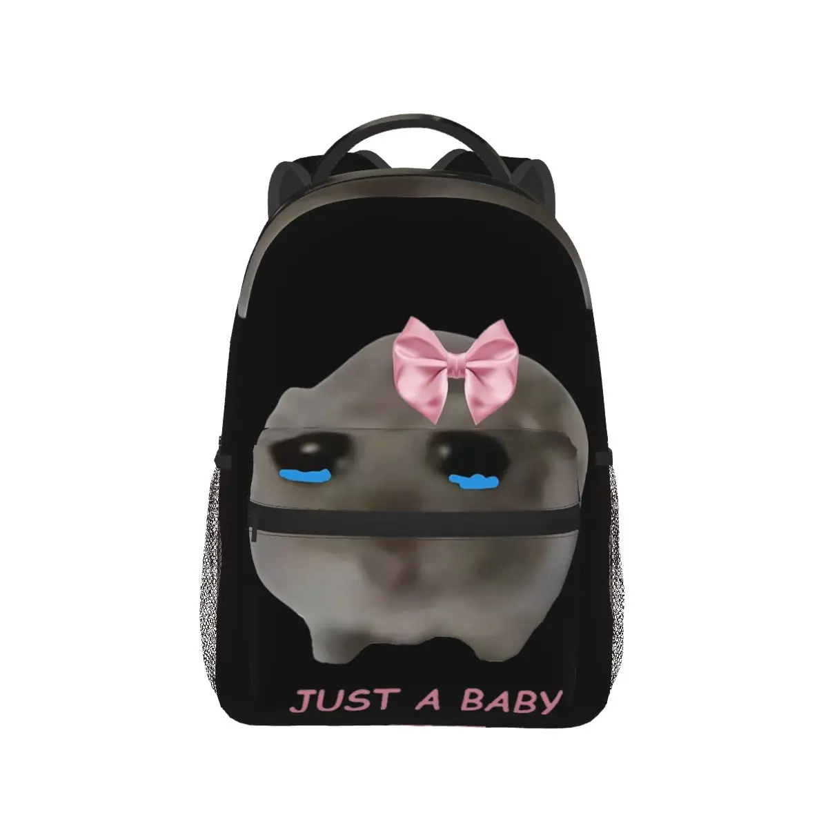 

Sad Hamster Meme Baby Backpack Hot Sale Daypack Large Capacity Boys Girls BookBag School Bag Shoulder Bags for Men Women