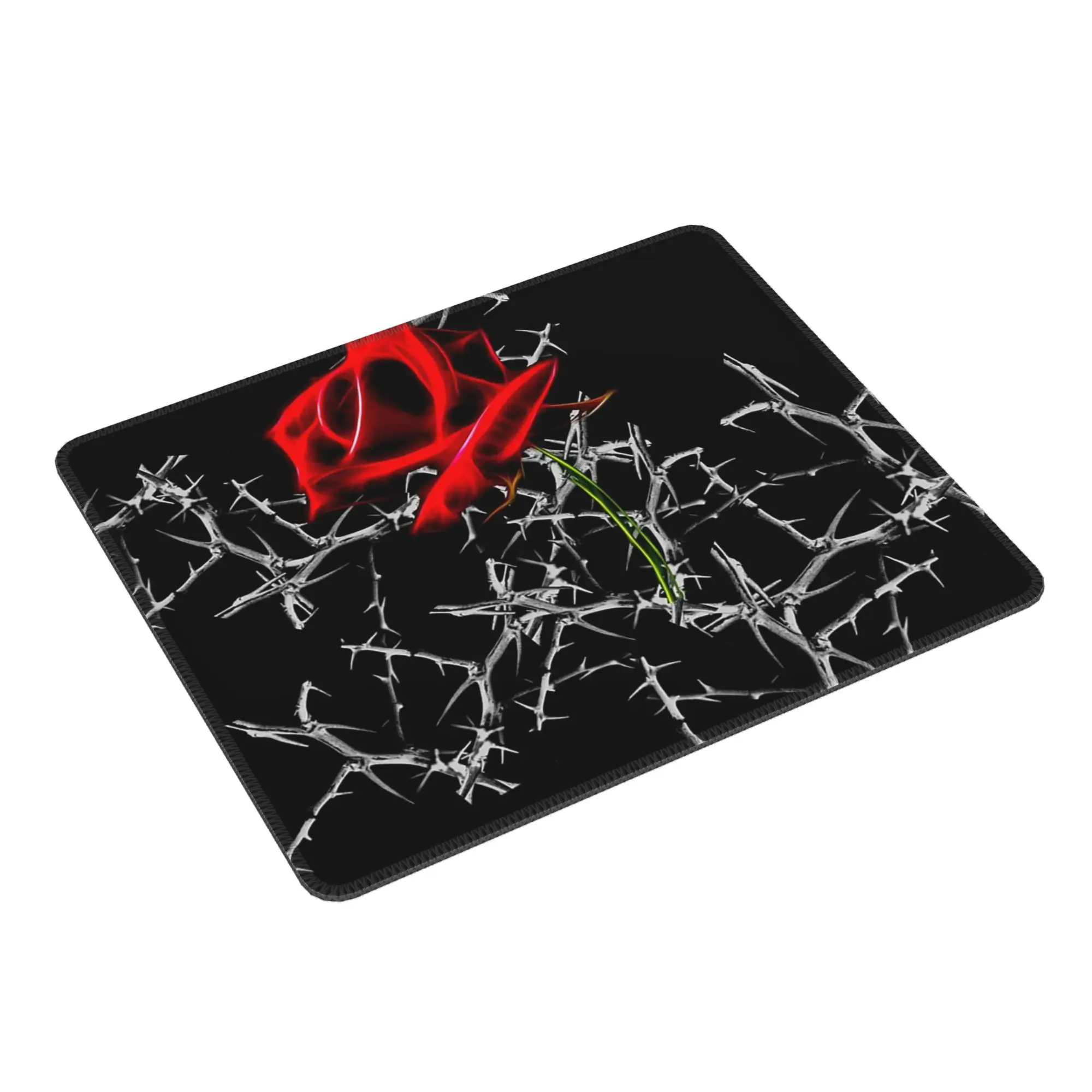 Gothic One Rose In Dark Mouse Pad Computer Keyboard Mouse Mat Gaming PC Laptop Desk Mat Office Accessories Table Mats