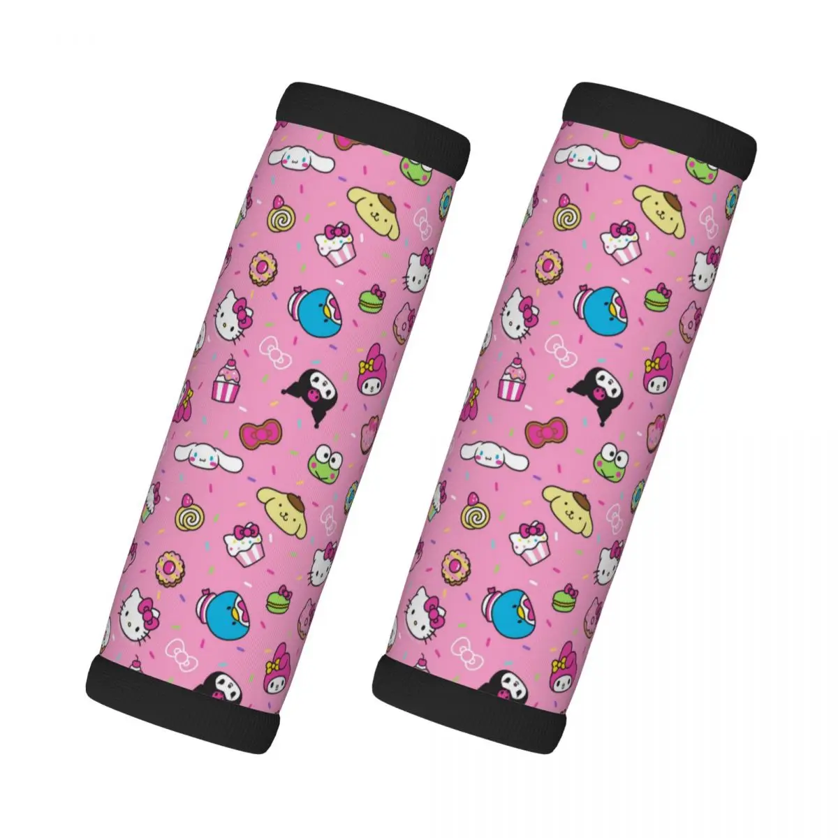 

Custom Melody 2 Pcs Luggage Handle Wrap Soft Grip Handle Cover Comfortable Cute Cartooon Neoprene Suitcase Identifier Travel