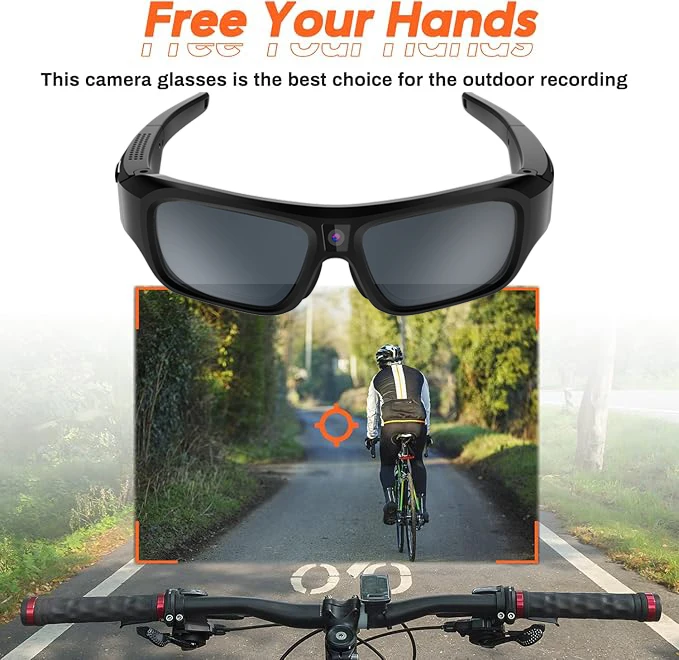 

Action Cameras Sunglasses Small Camera Connect To Phone 4K Mini Car Recording Ultra Portable Grand Angle Travel Pocket Sensor Hd