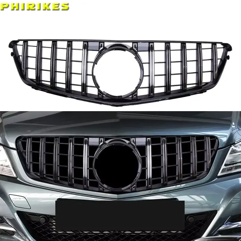 메르세데스 벤츠 C W204 스포츠 레이싱 그릴 AMG GT 2007 2008 2009 2010 2011 2012 2013 2014 Facelift 용 앞 범퍼 그릴