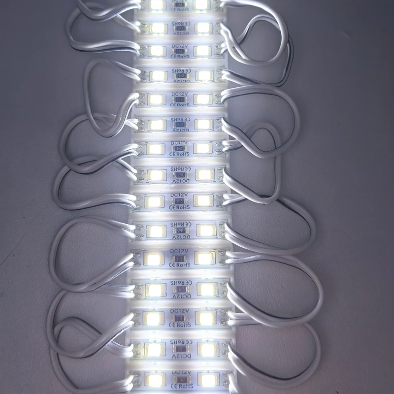 20 pièces Mini Module LED mince petit Module LED Narrrow 26mm x 7mm 2835 2 LED 12V jaune rouge vert bleu rétro-éclairage Module de vitrine