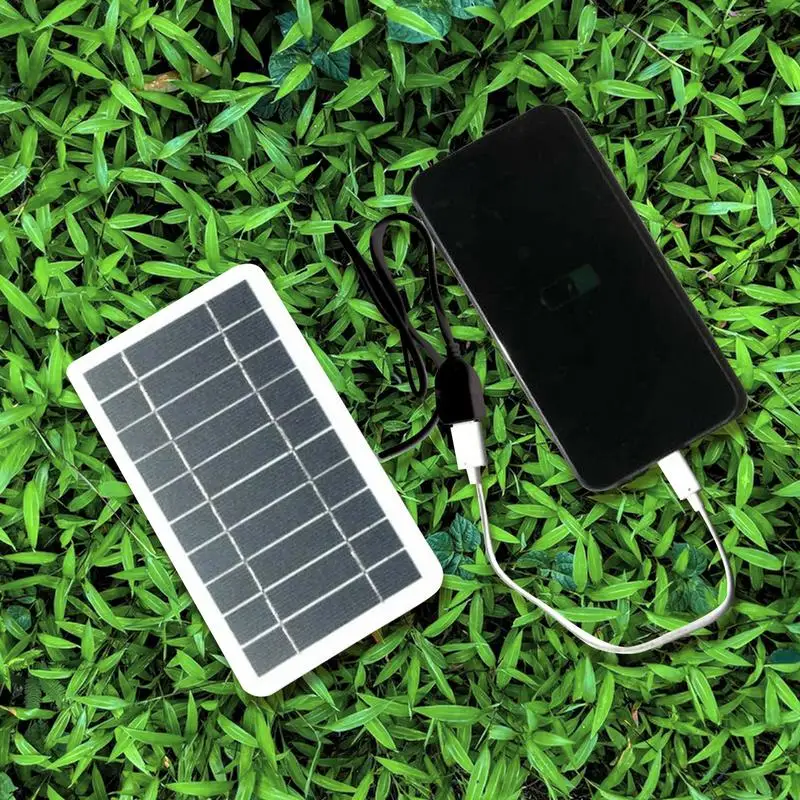 Mini Portable Solar Charger Flexible Solar Power Charging Panel Dc Interface Usb Output For Mobile Phone Battery Recharge