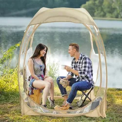 Winter Transparent Fishing Tent Special Outdoor Windproof Cold proof Warm Greenhouse Portable Ice Fishing Bivvy Single Person