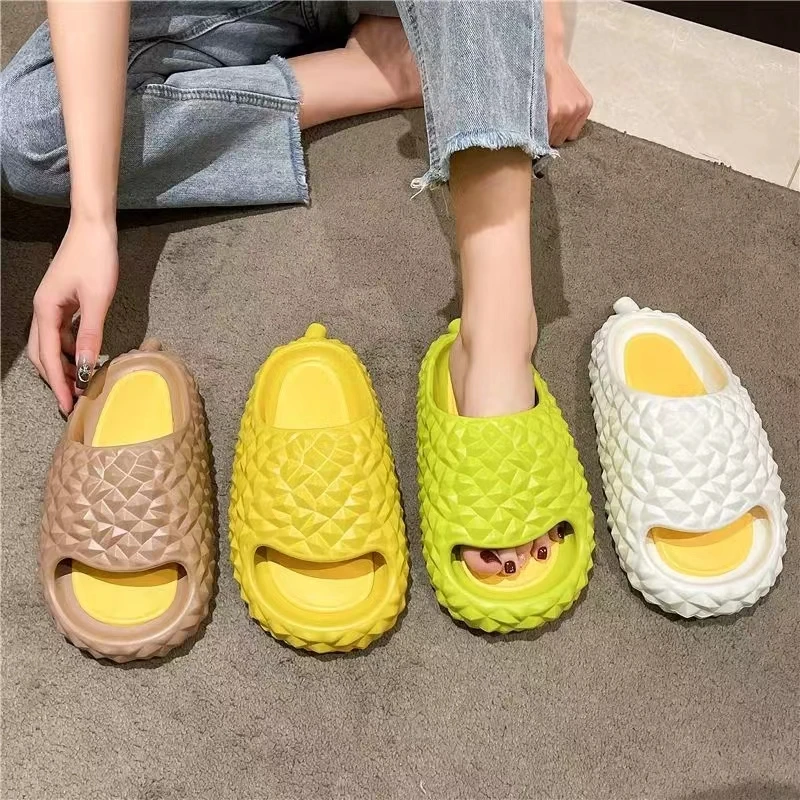 Unisex Durian Slippers SOLREDO 2023 Funny Summer Beach Non-Slip Men Women Soft Thick Bottom Outdoor Sandals Indoor Bathroom Shoe