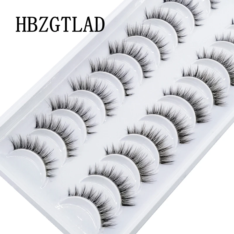 New 10 pairs Invisible band lashes makeup cilios 3D mink fake lashes transparent Terrier natural long false eyelashes maquiagem