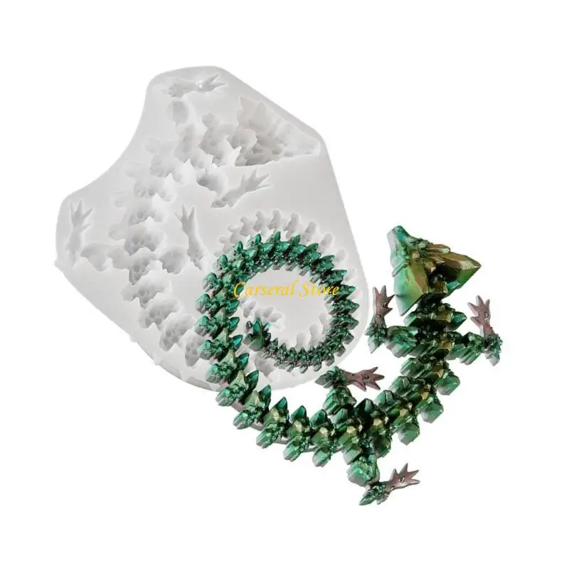 

M4YF Dragon Figurine Mold Mould Silicone Mold for Handmade Projects Desktop Decoration Mould Jewelry Tool