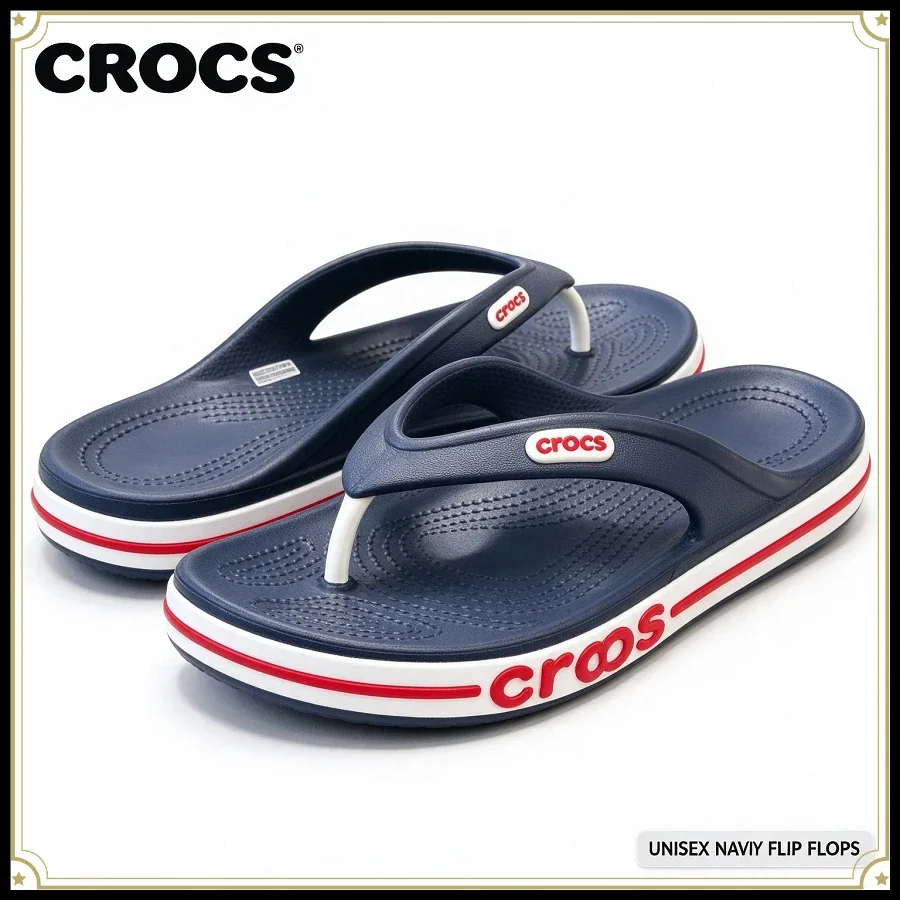Crocs Classic Beiya Flip-flops Outdoor Casual Sports Slippers Men's Summer Lightweight Non-Slip Beach Sandals