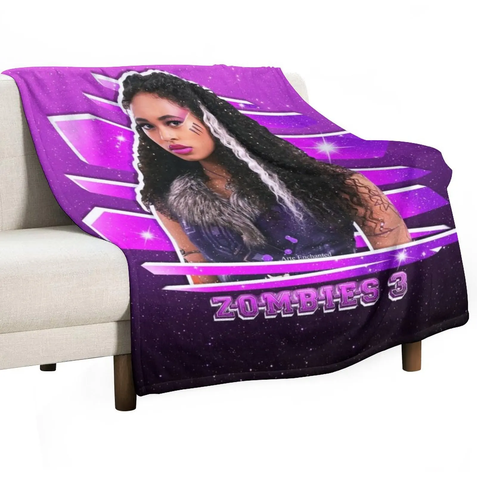 

Zombies 3 - Willa Super Purple Power Chandler Throw Blanket Large Sofa Blankets