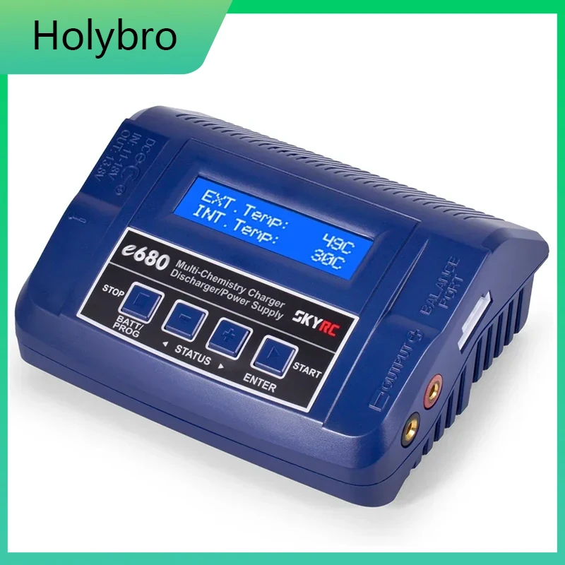 

SkyCityFPV SKYRC Charger e680 80W 8A AC/DC Balance Charger Discharger 1 To 8 cable 1-6S Lipo Li-ion LiFe NiCd NiMH PB Battery