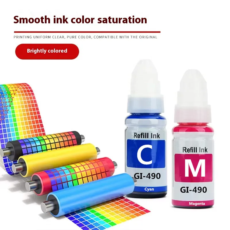 GI-490 GI490 GI 490 قسط متوافق اللون المياه القائمة على زجاجة عبوة الحبر لطابعة كانون Pixma G3411 G2410 G2411