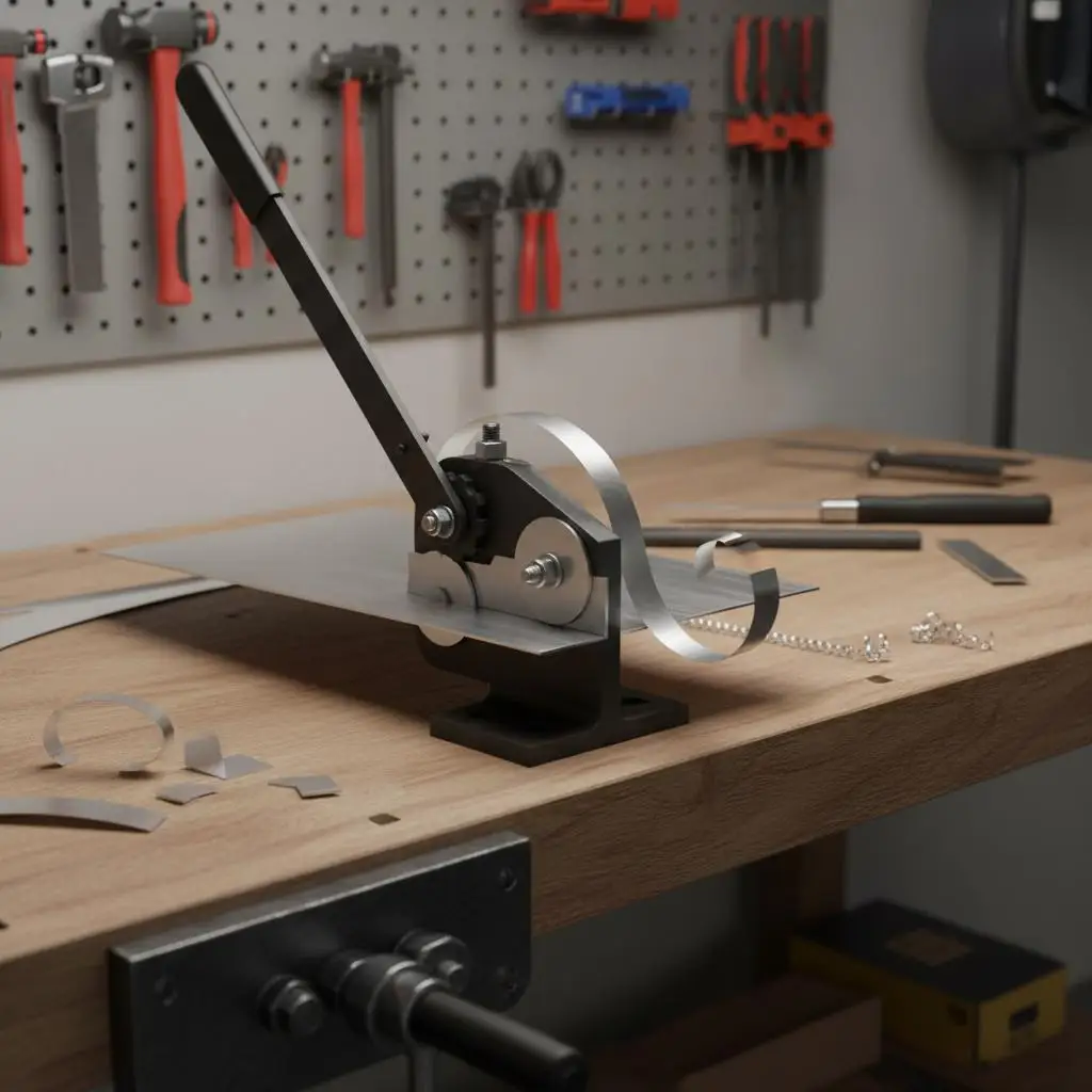 Metal Sheet Cutter 16 Gauge Mild Steel Cutting Tool for Steel Copper Aluminum, Solid Construction Manual Rotary Shear Mountin