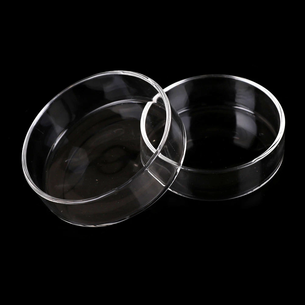 1 Pcs Glass Reusable Tissue Petri culture dish Plate with cover For Chemistry Laboratory