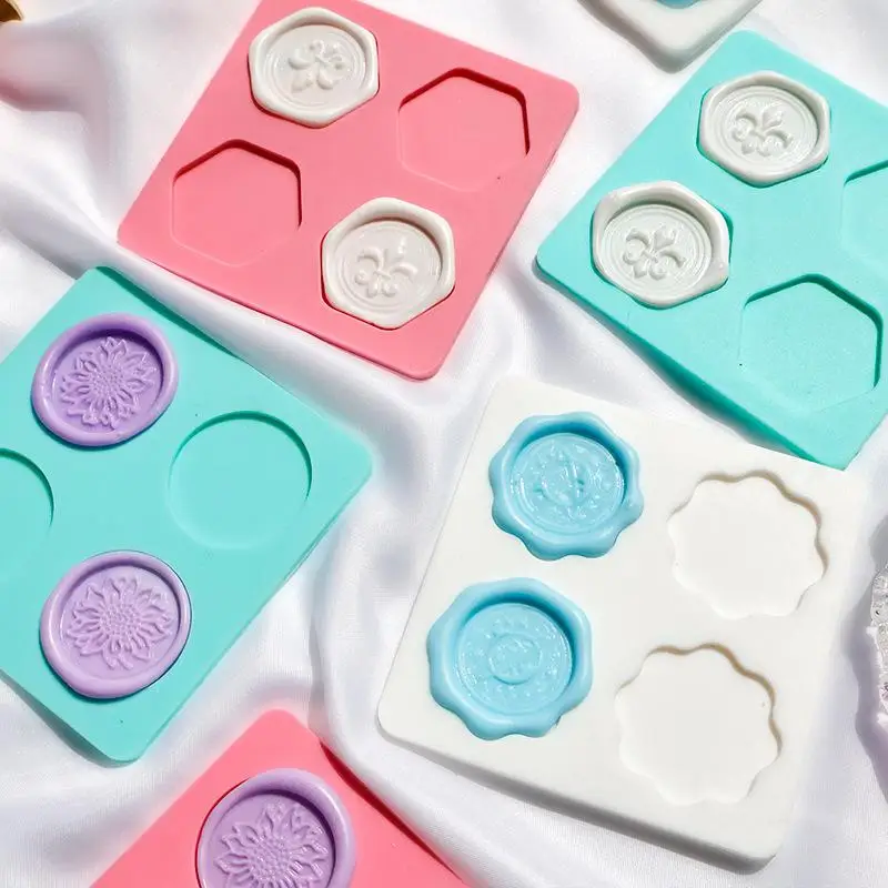Picture 4: Sealing Wax Silicone Mold Pad for 25mm Stamp Precision Fix Shape Mats Reusable Tool for Wedding Invitation Seals