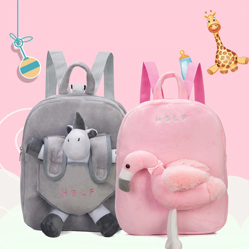 

Kids Unicorn Toddler Backpack Detachable Soft Animal Grey Kindergarten Snack Bag Preschool School Bag Toddler Backpack