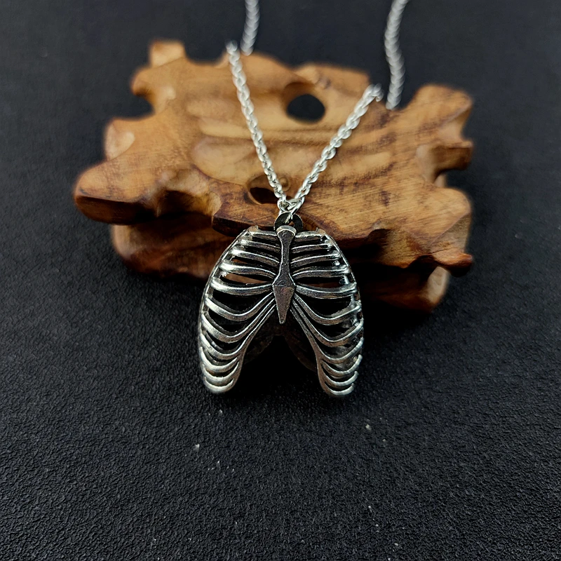 Human Rib Cage Body Chest Necklace for Men Women Anatomy Anatomical  Skeleton Pendants Punk Vintage Medical Biology Jewelry