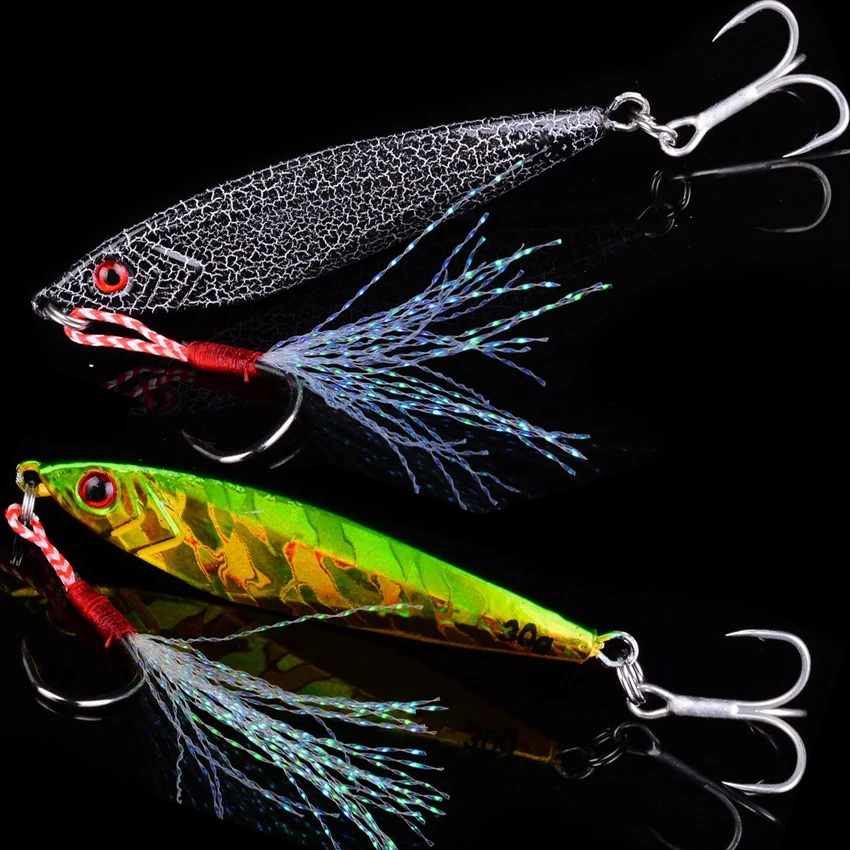 Shore Cast Sea Fishing Lure Slow Shaking Jigbait 14g/21g/30g Light Jig Artificial Spoon Metal Jigs Sinking Lures Bait