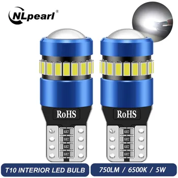 NLpearl 2PCS T10 W5W Żarówka LED CANBUS Bez Błędu Samochodowe Światła Wewnętrzne 152 175 194 3030 SMD Do BMW Audi Boczne Światło Wewnętrzne 12V