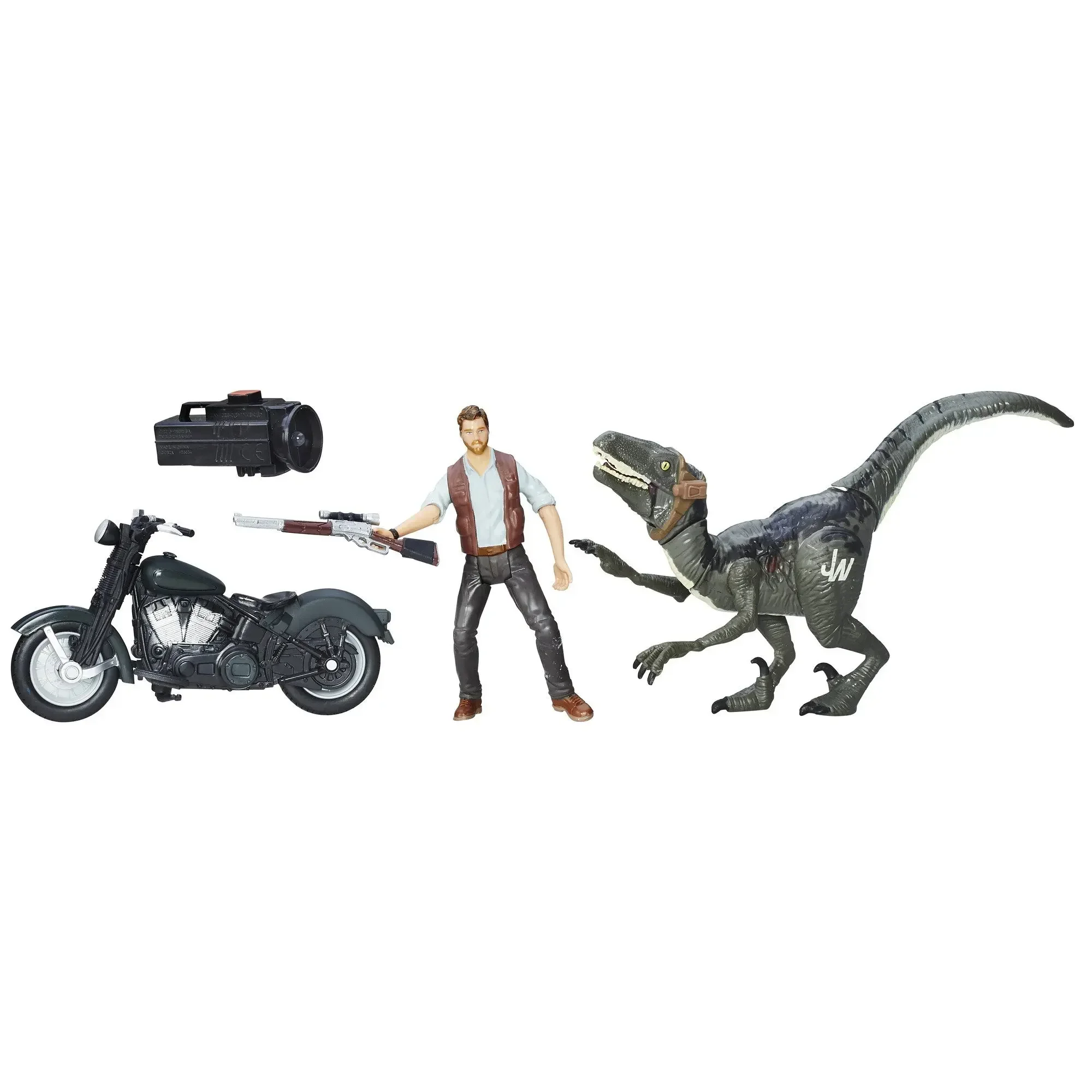 Jurassic Park Alpha Cycle & Hybrid Raptor Action Figure Motorcycle Set Simulation Dinosaur Model Action Figure Boy's Birthday Gi