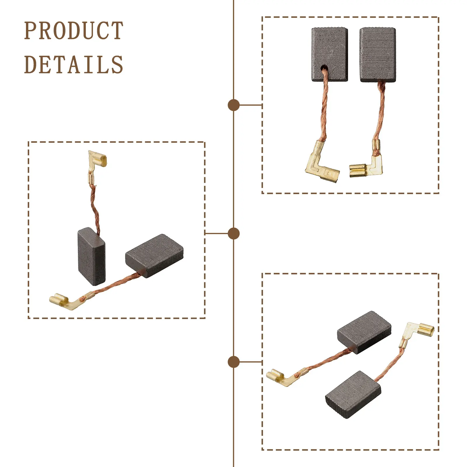 Optimize Motor Performance with Motor Carbon Brushes CB325, Designed for 9554NB 9557NB Angle Grinder, 20Pcs Set