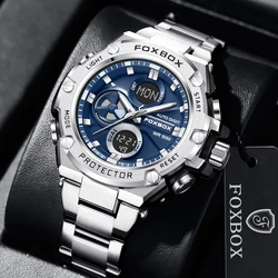 LIGE Watches For Men Luxury Brand Sport Quartz Wristwatch Waterproof Military Digital Clock Steel Men Watch Relogio Masculino