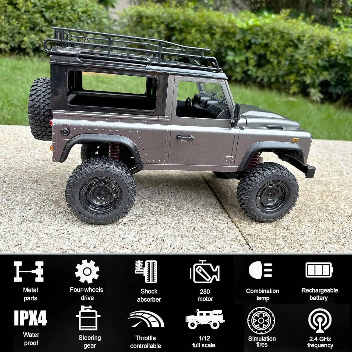 MN99S 1:12 RC Rock Crawler 2.4G 4WD High Speed RTR Off-road RC Car N99 Defender Pickup Remote Control Truck Toys All Terrain