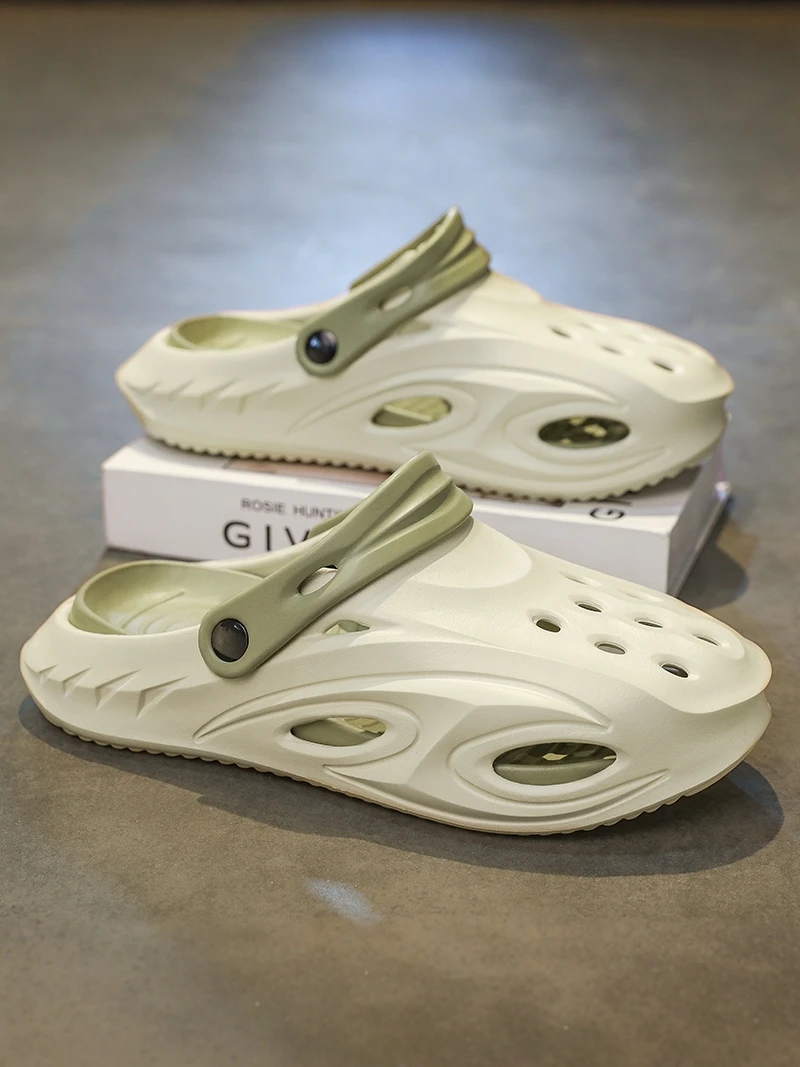 

Men's Summer Outdoor Casual Sport Beach Sandals Anti-slip Soft Bottom Clog Shoes Wear-Resistant Thick Heel Slip-On EVA