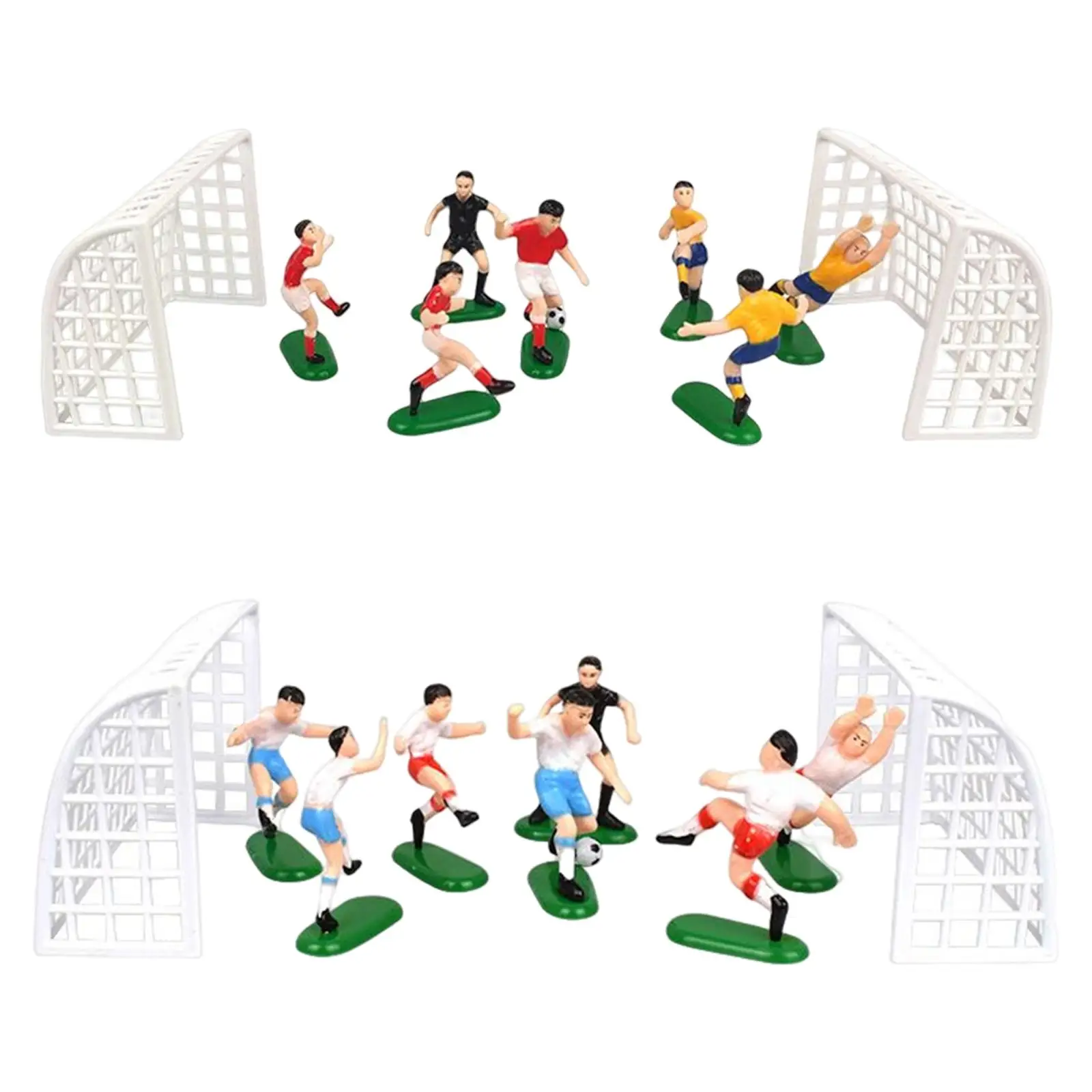 Football Cake Toppers Game Pieces Goal Gate Decorations for Baby Shower Boys