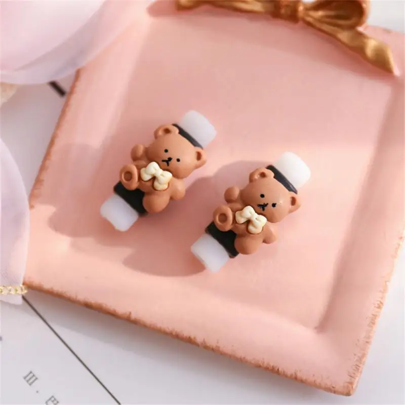 2pcs Cartoon Animal Cable Protector Usb Line Earphones Cable Protector Charger Cartoon Bite Data Line Protectors Cable Organizer