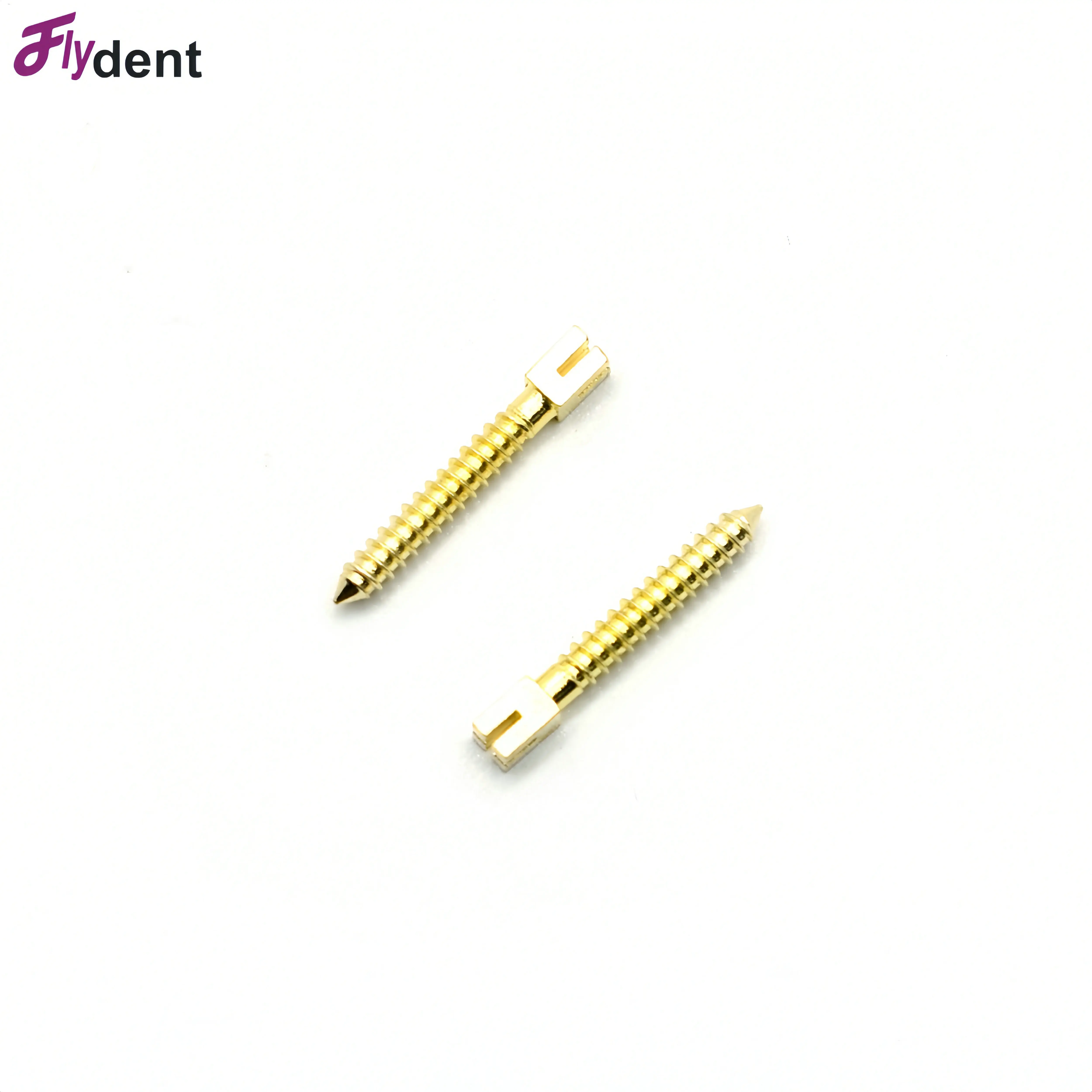Dental Golden Plated Screw Post 50Pcs Dental Materials Use For Root Canal Treatment Dentist Tool