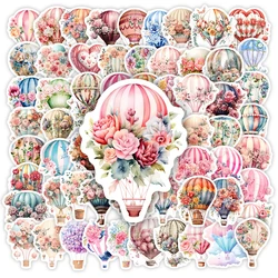 Watercolor Flower Balloon Aesthetic Stickers DIY Kids Gift Decal for Laptop Phone Scrapbook Luggage Bottle Decorative Waterproof