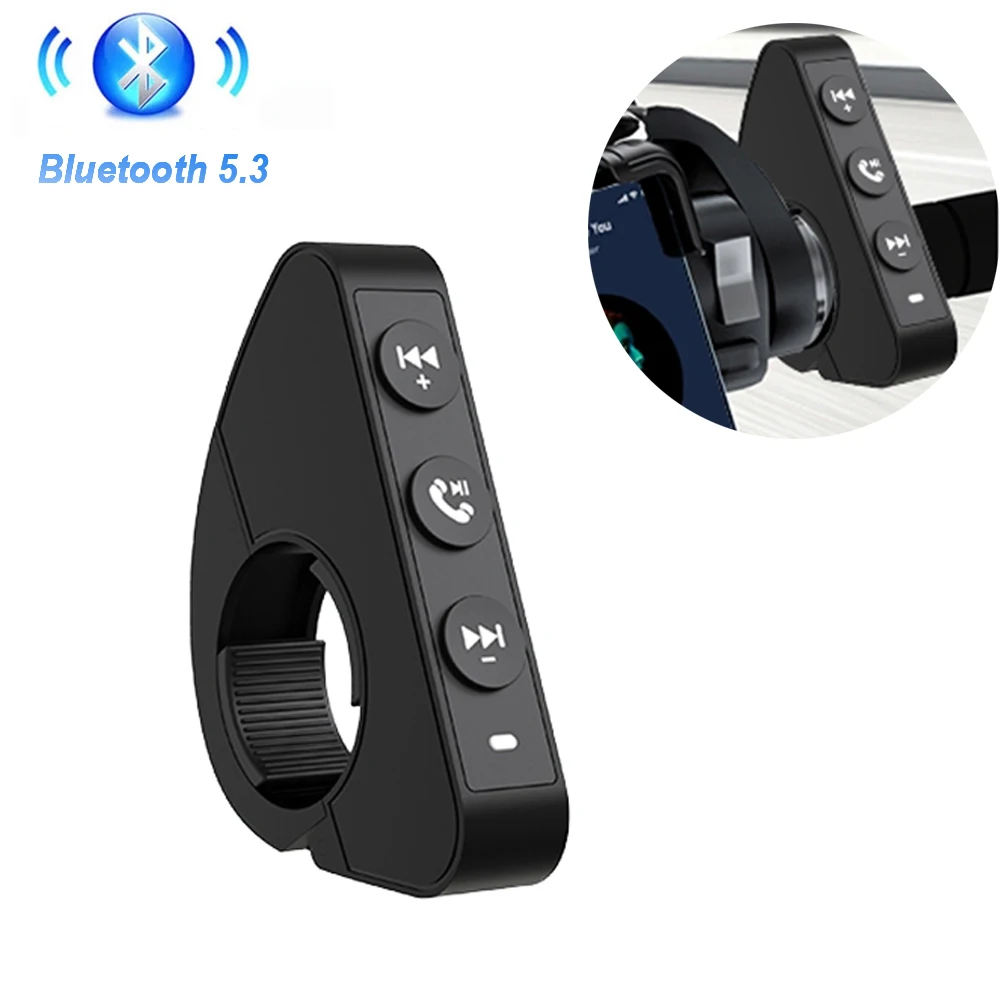 Wireless Bluetooth Remote Button for Helmet Earphone Motorcycle/Bike Handlebar Media Controller Steering Wheel Remote Control