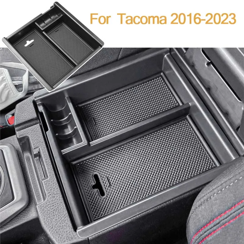 

Center Console Tray Organizer for Toyota Tacoma Accessories 2016-2021 2022 2023, Armrest Insert Container Secondary Storage Box