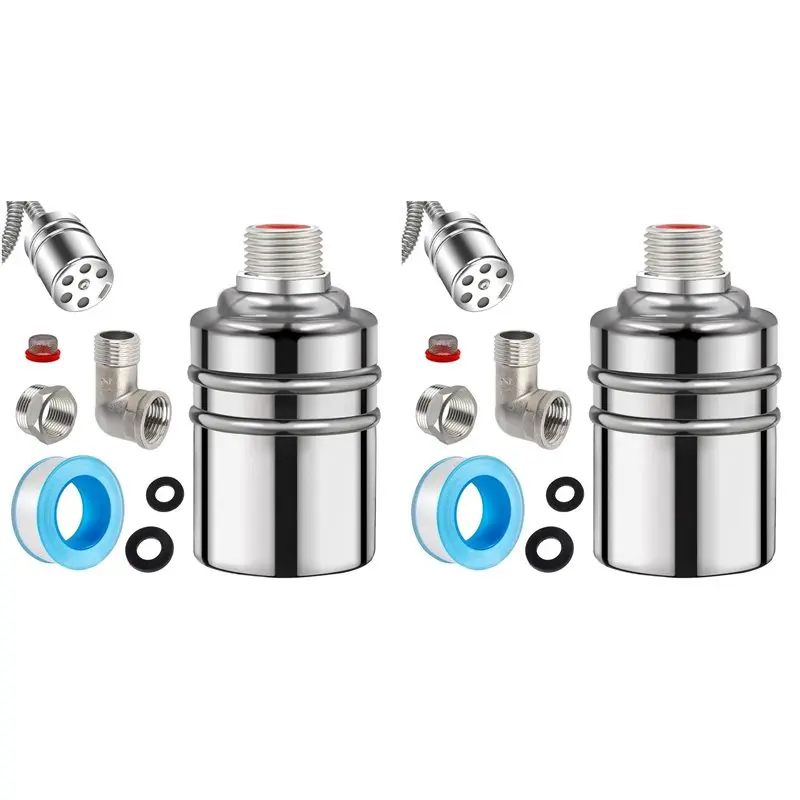 

【LAST CHANCE】 2X нержавеющая сталь 304, полностью автоматический поплавковый клапан контроля уровня воды, 1/2 дюйма, 3/4 дюйма, автоматическое замывочное отключение, поплавок для воды