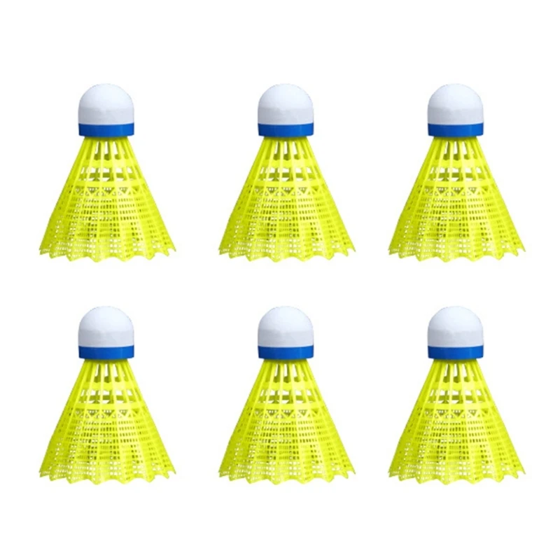 Y1UB 6pcs Badminton Balls Nylon Feather Shuttlecocks Replacement Balls with High Stability Shuttlecocks for Outdoor Sports image 4