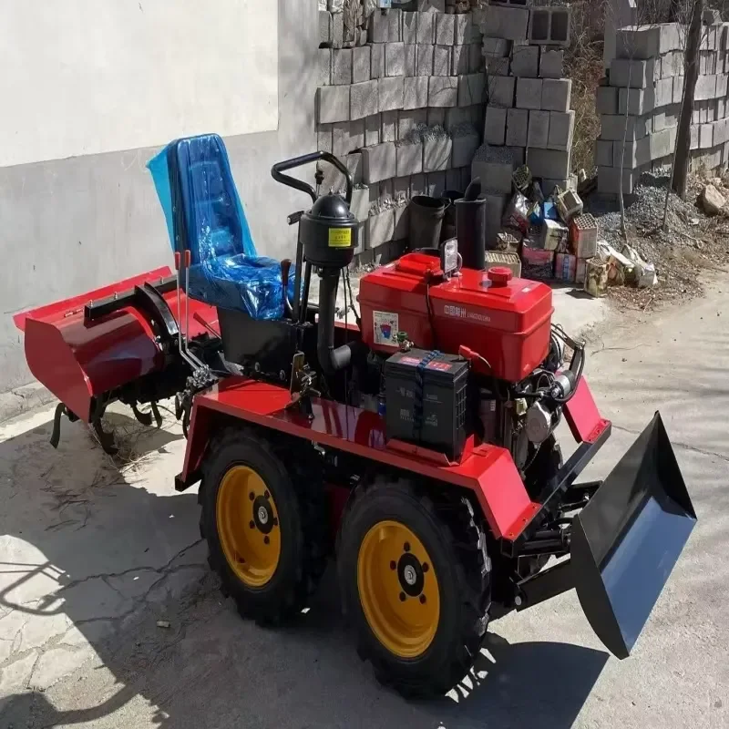 Heavy-Duty Walk-Behind Cultivator with Dual Safety Clutch for Commercial Agricultural Operations