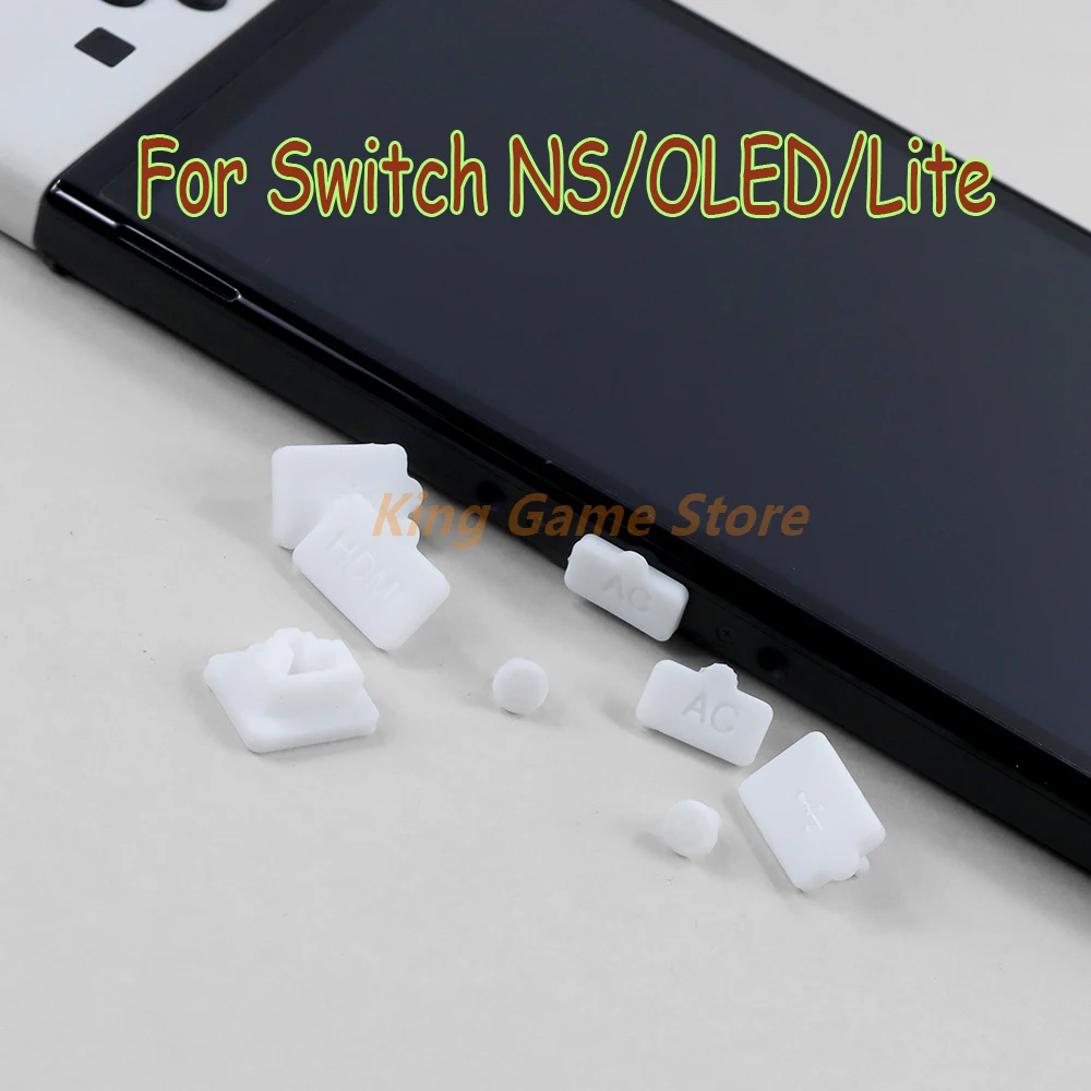 50sets For Nintendo Switch OLED Dust Plug Silicone Dustproof Cover Stopper Dust Proof Case For Switch NS Lite Console