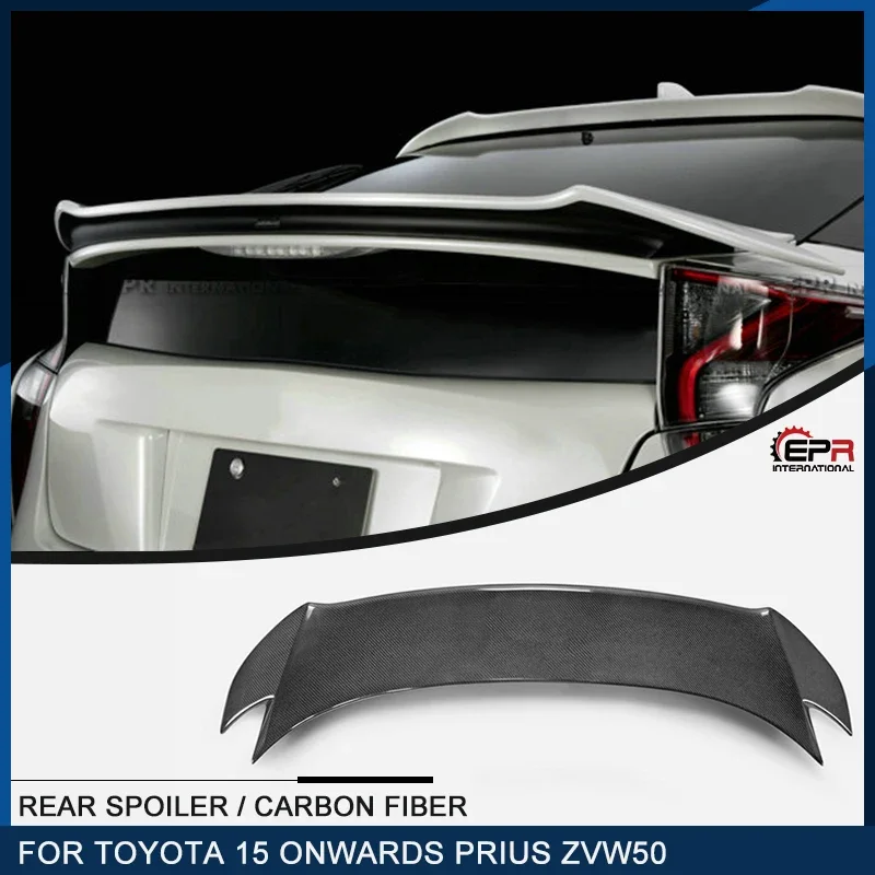 For Toyota Prius ZVW50 15-18 SKBL Type Forged Carbon Fiber Rear Wing Fiberglass Unpainted Car-Styling Trunk Bootlid Spoiler