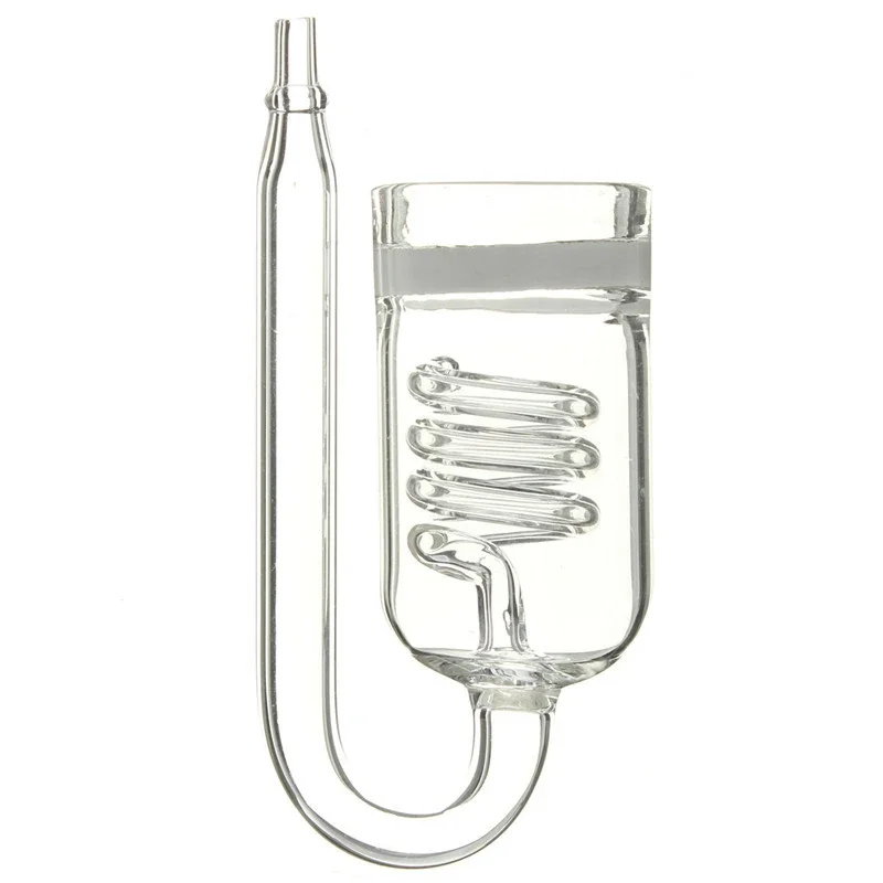 Glass CO2 Diffusers Aquarium Carbon Dioxide Diffusers Refiner Fish Tanks Reactor Built-in Spiral Ceramic Disces Accessories