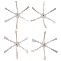 B08B-White 6 Arms Side Brush For Xiaomi 1S MI Robot Vacuum 2 Roborock S50 S51 S5 Vacuum Cleaner Parts Accessories