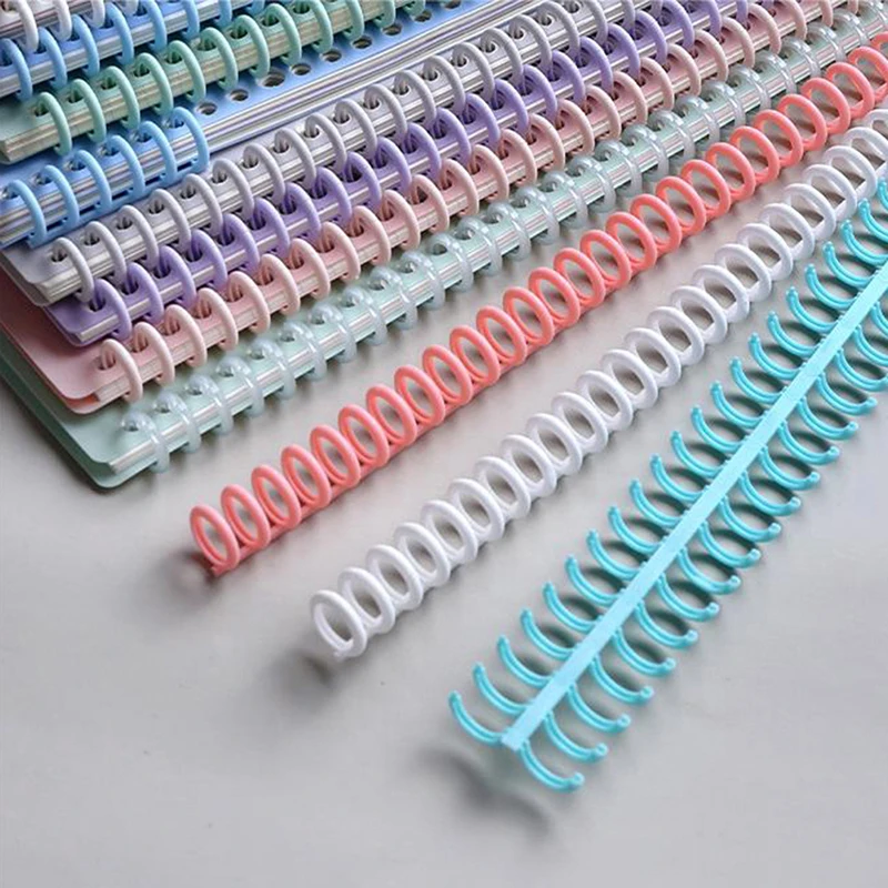 30 fori 12mm 30 fori anello di rilegatura in plastica a fogli mobili anelli a spirale a molla per bambini A4 quaderno di carta cancelleria forniture per ufficio