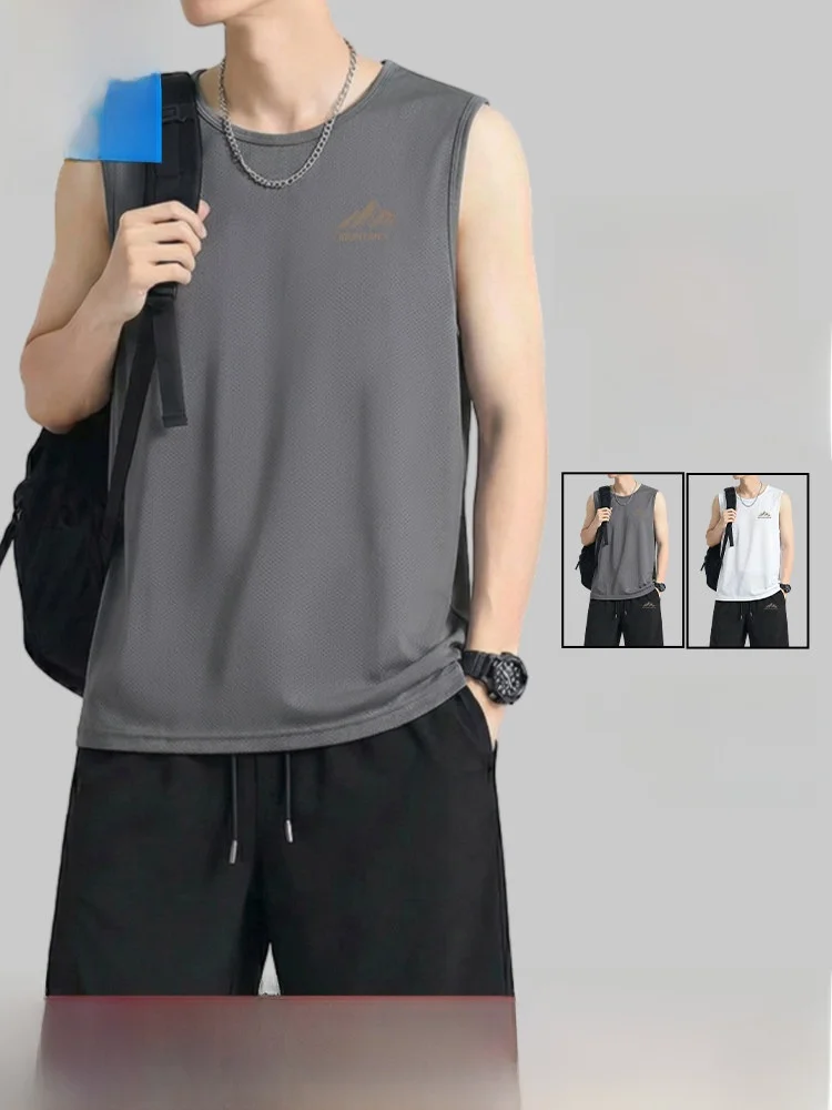 Jeanswest Qui Dry Running Suit Men Summer Thin Fitn Training Clothes Ice Silk Breathable Sports Wear ort Sve Vest