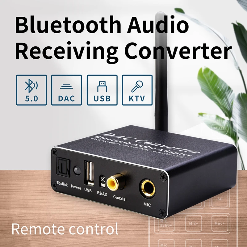 Bluetooth Audio Receiving DAC Converter Digital to Analog HDMI Audio extractor With Optical Cable Adapter