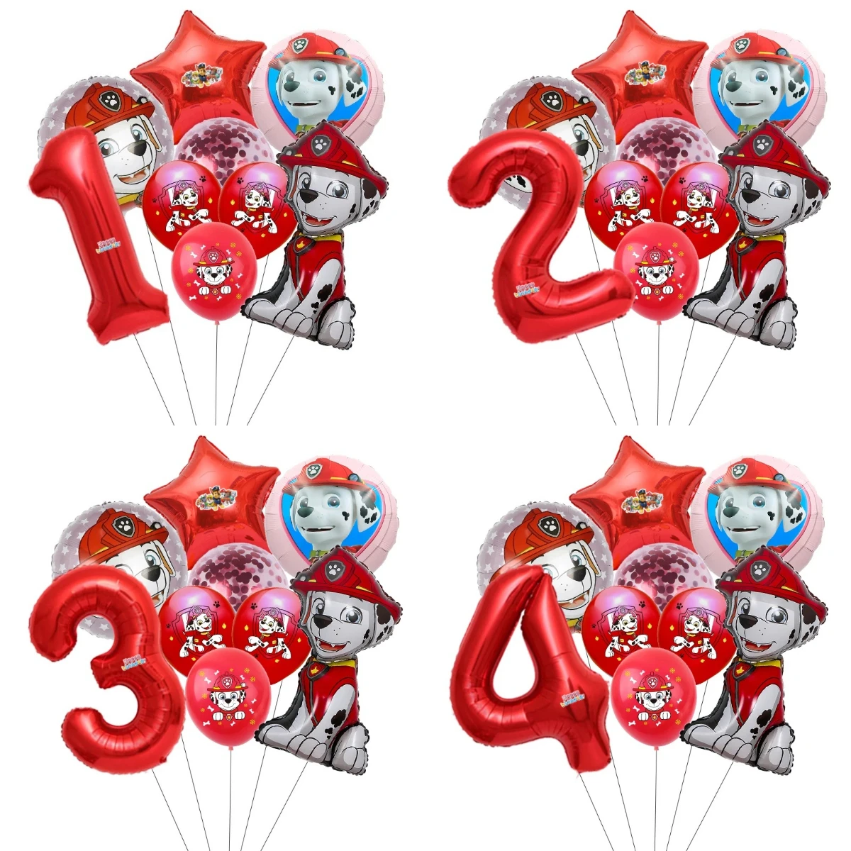 Partydekoration im Cartoon-Paw-Patrol-Stil, Rettungshund-Aluminiumfolienballon, Partydekoration und Zubehör für Kinder, Geschenk