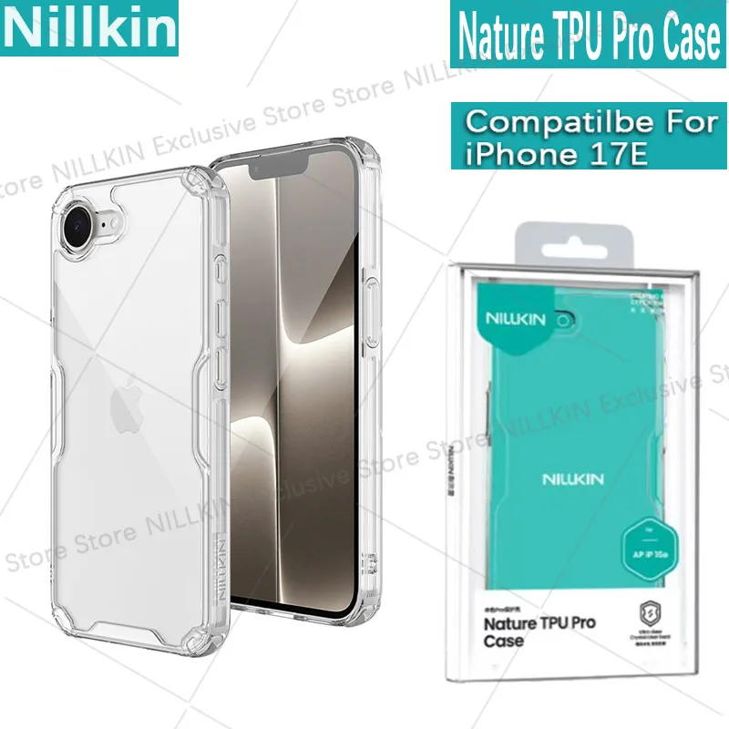 

Nillkin For iPhone 17E Nature TPU Pro Case TPU+PC anti drop airbag transparent phone case protective cover For 17E 5G