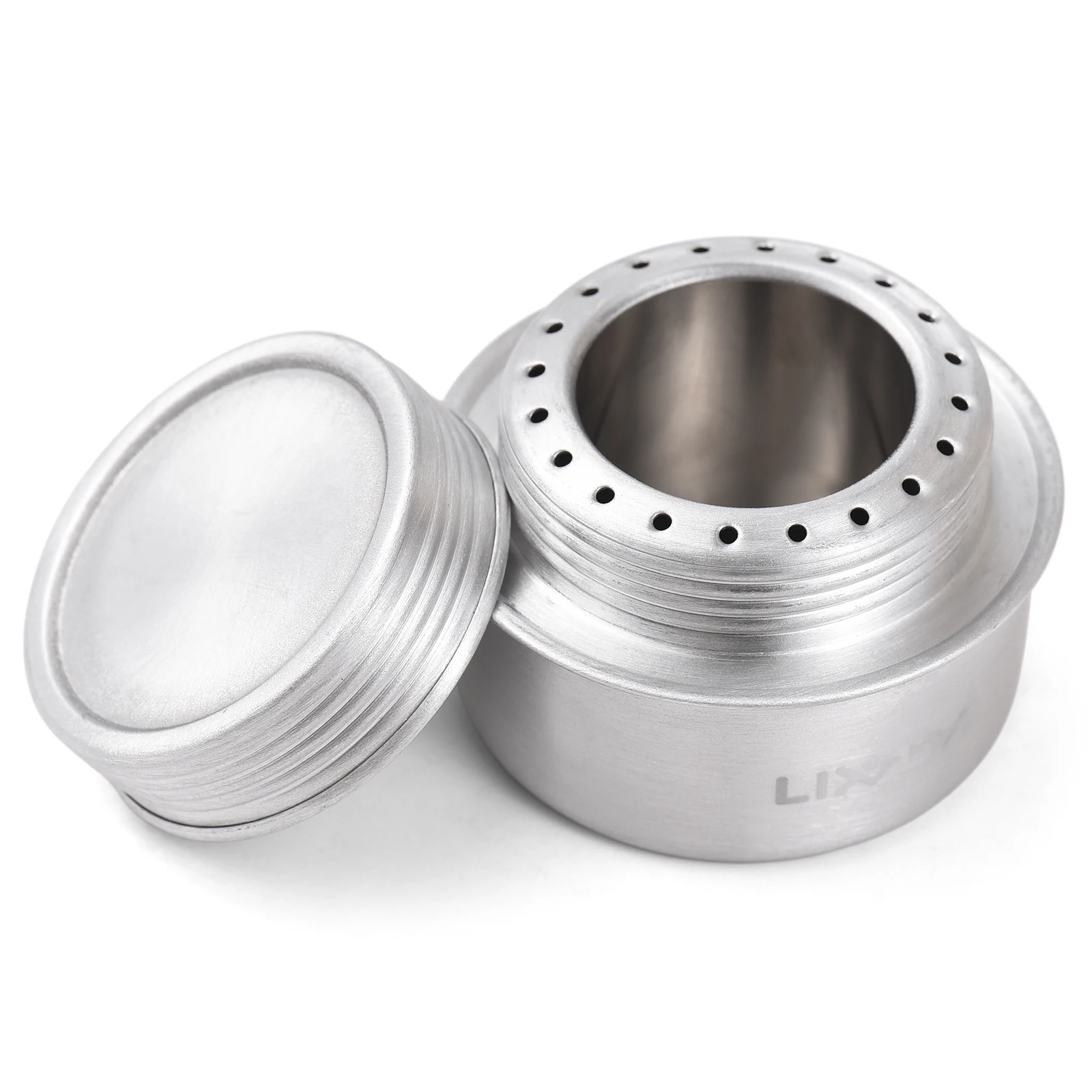 alcohol stove camping stove Portable Mini Aluminum Alloy Alcohol Stove with Lid Outdoor Camping Hiking Backpacking Cooking Stove view 2